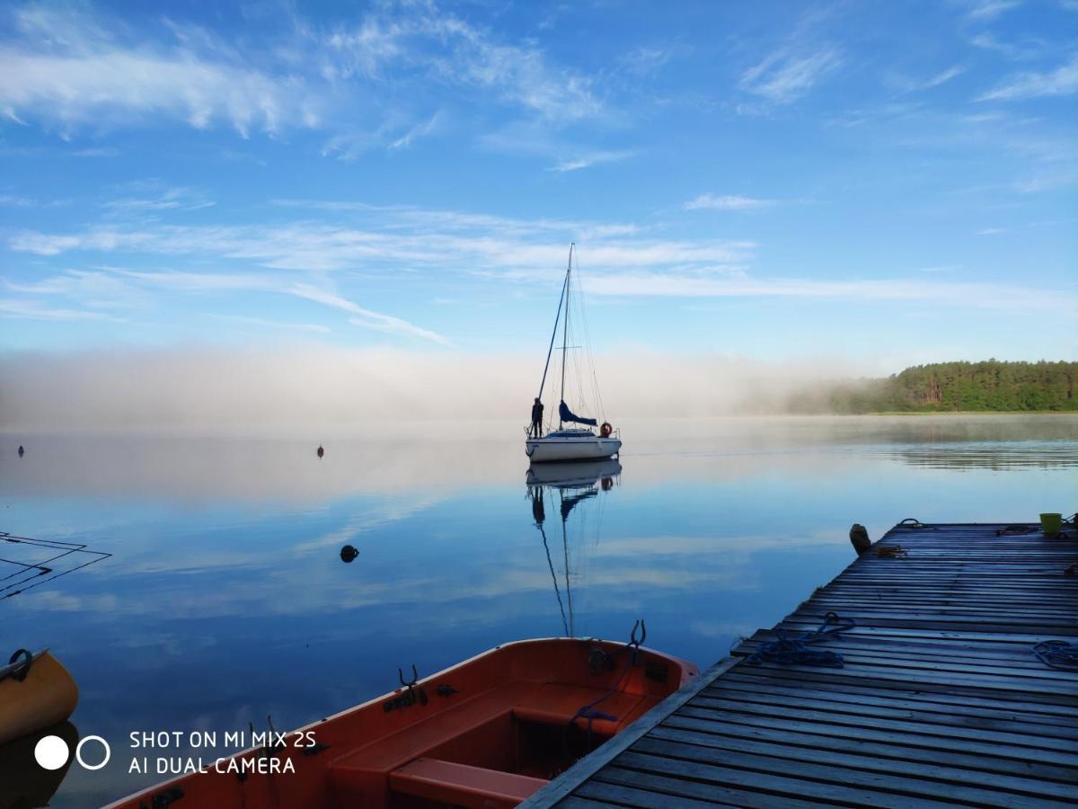 Sloneczny Domek Borsk Nr 2 I 15 - Nad Samym Jeziorem W Pierwszej Linii Bagian luar foto