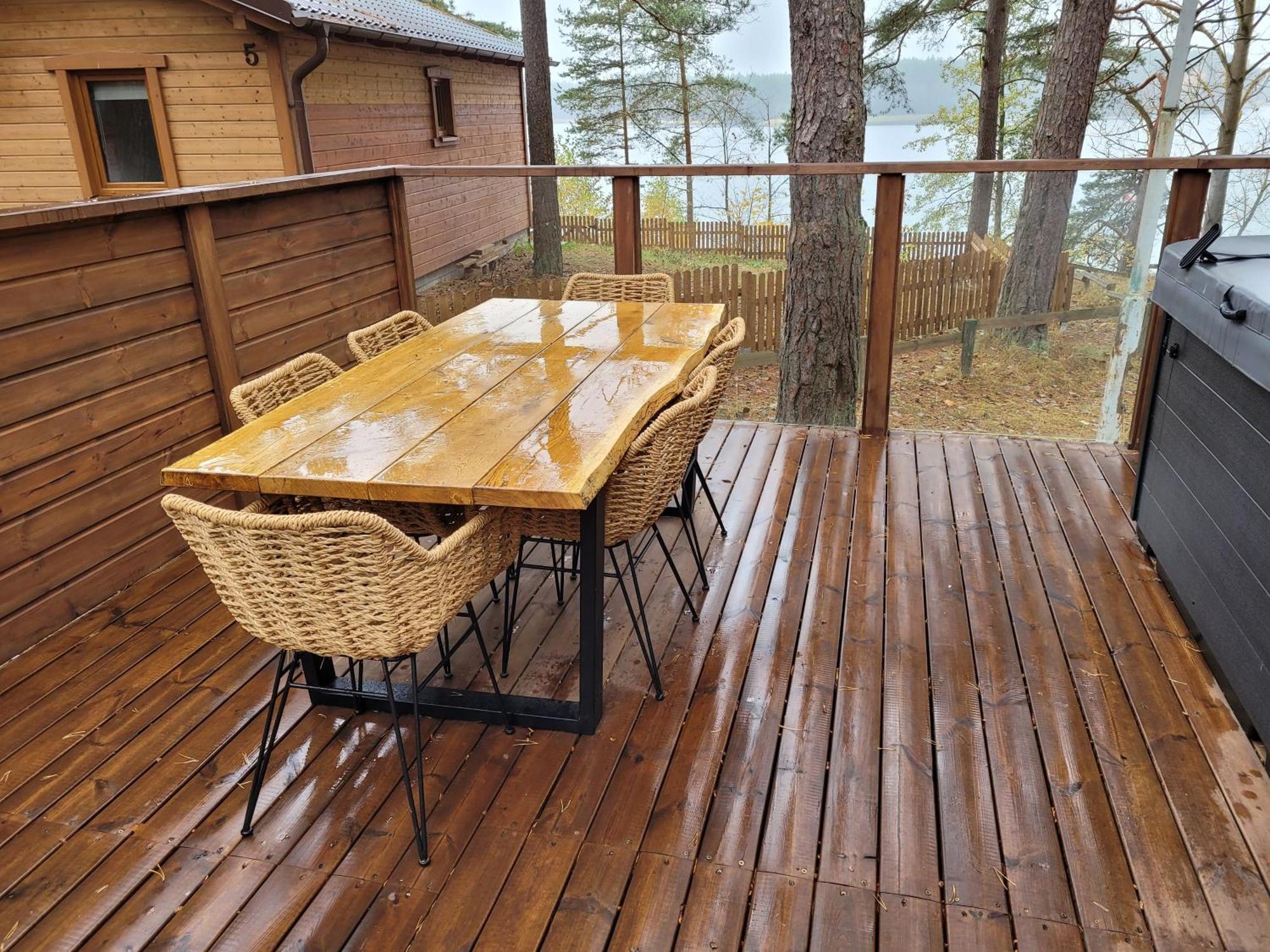 Sloneczny Domek Borsk Nr 2 I 15 - Nad Samym Jeziorem W Pierwszej Linii Bagian luar foto